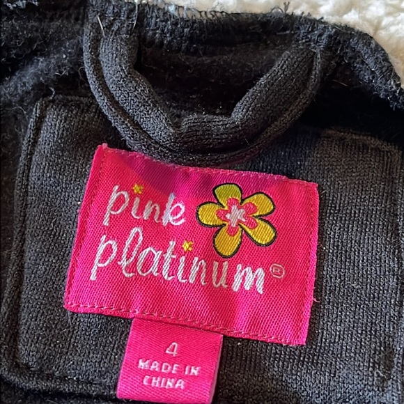 Girls Pink Platinum Hoodie Fleece Jacket- Size 4 - Picture 4 of 7